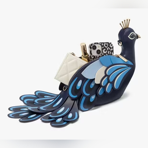 Perfect Plume Peacock Crossbody Retail 449 - Picture 4 of 4